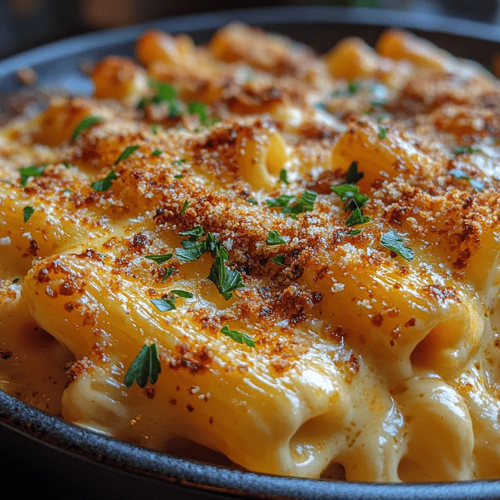 Die Gourmet Cremige Überbackene Mac and Cheese Delikatesse ist mehr als nur ein einfaches Nudelgericht – sie ist ein wahres Fest der Sinne, das Komfort und Genuss auf köstliche Weise vereint. Diese Delikatesse hat sich über die Jahre als beliebtes Gericht in vielen Haushalten etabliert und erfreut sich sowohl bei Kindern als auch bei Erwachsenen großer Beliebtheit. Was macht dieses Gericht so besonders? Es ist die Kombination aus einer reichhaltigen, cremigen Käsesoße, die die perfekt al dente gekochten Ellbogen-Makkaroni umhüllt, und einer knusprigen, goldbraunen Kruste, die beim ersten Bissen ein unwiderstehliches Geschmackserlebnis bietet.