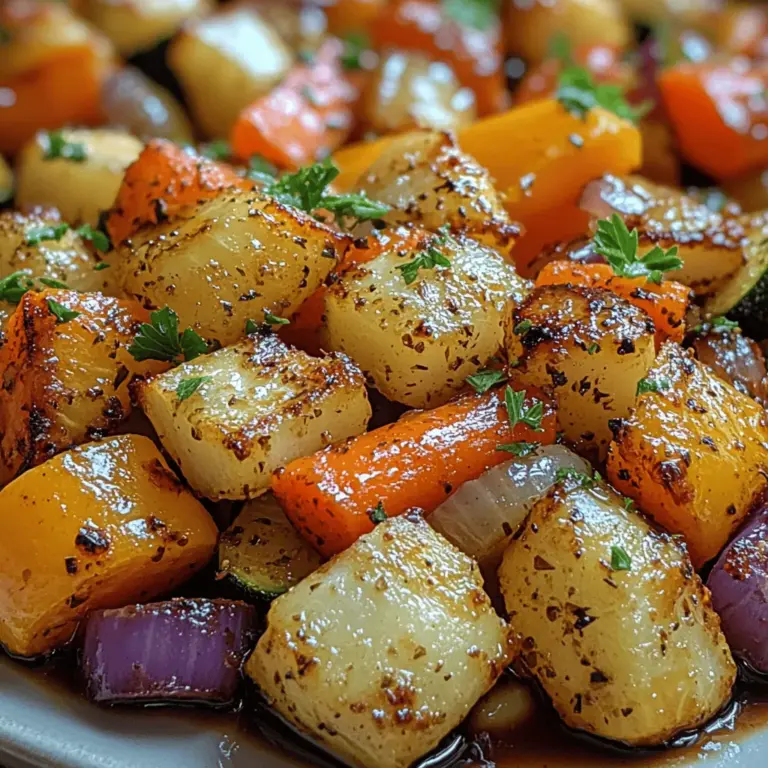 Knoblauch-Kräuter-Röstgemüse ist nicht nur eine köstliche Beilage, sondern auch eine nahrhafte Option, die sich problemlos in eine Vielzahl von Gerichten integrieren lässt. Ob als Beilage zu einem saftigen Steak, als Teil eines vegetarischen Gerichts oder einfach über einem Bett aus Quinoa serviert – dieses Rezept bietet eine Fülle von Aromen und Nährstoffen, die sowohl Veganer als auch Fleischliebhaber begeistern werden. Röstgemüse hat sich in den letzten Jahren zu einem beliebten Trend entwickelt, und das aus gutem Grund: Es vereint die Vorteile von frischem Gemüse mit einem köstlichen, karamellisierten Geschmack, der durch den Röstprozess entsteht.