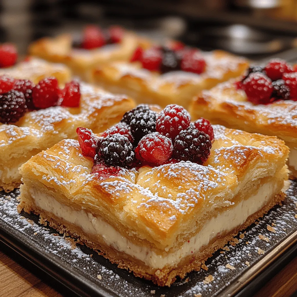 Willkommen in der verführerischen Welt der cremigen Käsekuchen-Riegel! In diesem Rezept vereinen sich die zarten Schichten von Croissantteig mit einer reichhaltigen Käsekuchenfüllung zu einem himmlischen Genuss, der sowohl das Auge als auch den Gaumen erfreut. Diese Riegel sind die perfekte Mischung aus knusprig und cremig und bieten eine unvergleichliche Geschmacksexplosion bei jedem Biss. Egal, ob Sie eine Feier planen, ein Dessert für ein Abendessen zubereiten oder einfach nur etwas Süßes für den kleinen Hunger zwischendurch suchen – diese cremigen Käsekuchen-Riegel sind die ideale Wahl.