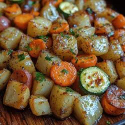 In der heutigen schnelllebigen Welt, in der der Alltag oft hektisch und stressig ist, suchen viele Menschen nach einfachen, gesunden Rezepten, die sowohl nährstoffreich als auch schmackhaft sind. Das bunte Röstgemüse-Medley ist eine perfekte Wahl für alle, die frisches Gemüse in ihr Essen integrieren möchten. Mit einer Kombination aus Kartoffeln, Möhren und Zucchini, die im Ofen geröstet werden, bietet dieses Gericht nicht nur eine Explosion an Farben und Aromen, sondern auch eine Vielzahl an gesundheitlichen Vorteilen.