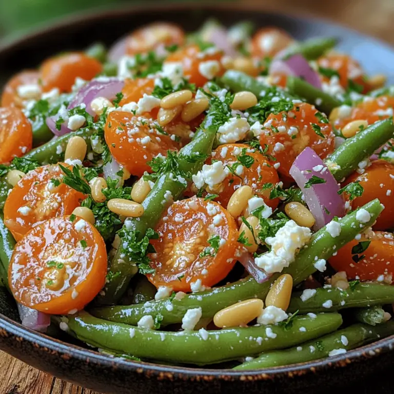 Willkommen zu einem köstlichen Rezept, das sowohl gesund als auch geschmackvoll ist: der Würzige Zitronen-Knoblauch-Grüner-Bohnen-Salat! In einer Zeit, in der frische Zutaten und gesunde Ernährung immer mehr an Bedeutung gewinnen, ist dieser Salat eine hervorragende Wahl. Er vereint knackige grüne Bohnen mit einem spritzigen Zitronen-Knoblauch-Dressing und einer Vielzahl weiterer köstlicher Zutaten, die zusammen ein Geschmackserlebnis der besonderen Art bieten.