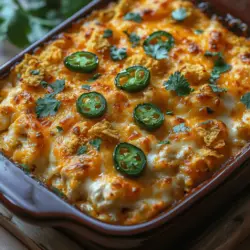 Das Herzstück dieses Auflaufs bildet eine köstliche Mischung aus zartem, zerrupftem Hühnchen, das in einer cremigen Basis aus Frischkäse und saurer Sahne gebettet ist. Die Jalapeños bringen nicht nur Schärfe, sondern auch einen frischen Geschmack, der das Gericht auf ein neues Level hebt. Die Kombination aus Cheddar- und Mozzarellakäse sorgt für eine unvergleichliche Cremigkeit und einen köstlichen Käsegeschmack, der beim Backen schön schmilzt und leicht bräunt.
