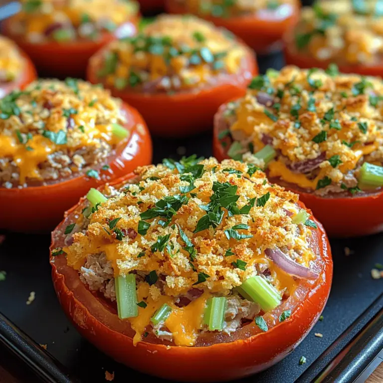 Um die Aromen und gesundheitlichen Vorteile der Thunfisch-Melt gefüllten Tomaten voll auszuschöpfen, ist es wichtig, die einzelnen Zutaten genau zu betrachten. Jede Zutat spielt eine entscheidende Rolle in diesem Rezept und trägt zu einem ausgewogenen Gericht bei.