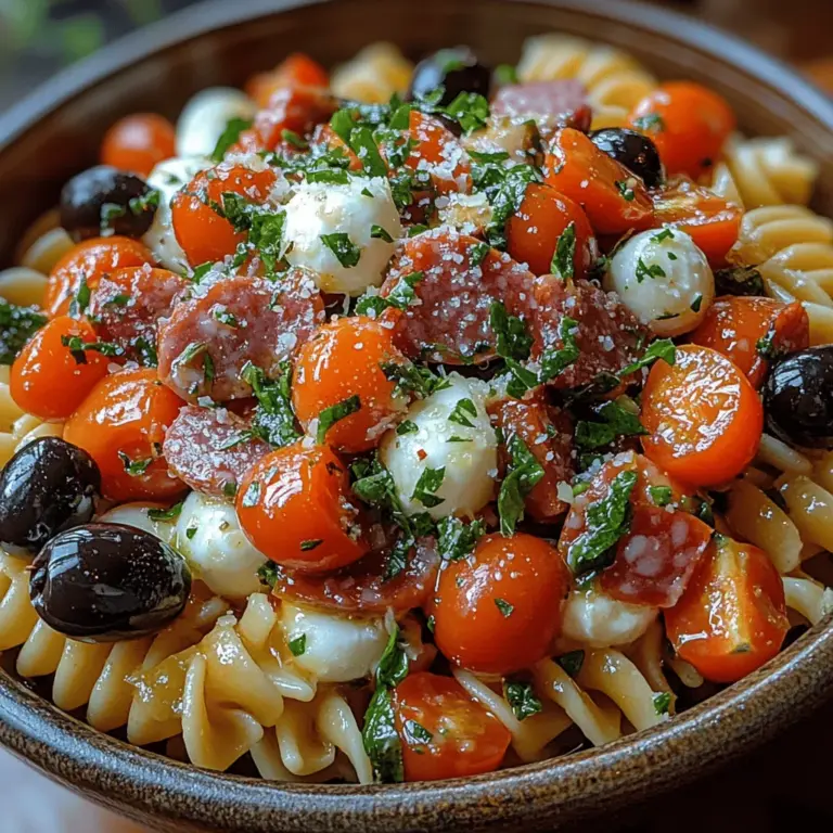 Um sicherzustellen, dass Sie alle notwendigen Zutaten zur Hand haben, geben wir Ihnen hier eine detaillierte Übersicht über die benötigten Komponenten für das italienische Pasta Antipasto Vergnügen: