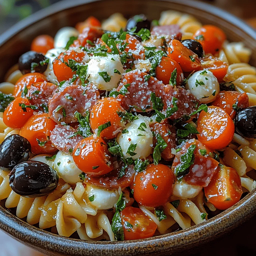 Um sicherzustellen, dass Sie alle notwendigen Zutaten zur Hand haben, geben wir Ihnen hier eine detaillierte Übersicht über die benötigten Komponenten für das italienische Pasta Antipasto Vergnügen: