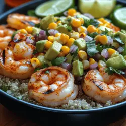 In der heutigen Zeit, in der gesundes Essen und köstliche Aromen zunehmend an Bedeutung gewinnen, ist es wichtig, Rezepte zu finden, die nicht nur nahrhaft, sondern auch einfach zuzubereiten sind. Die Zesty Gegrillte Garnelen-Schale mit Avocado und Mais-Salsa ist das perfekte Gericht, um frische Zutaten zu kombinieren und ein Geschmackserlebnis zu schaffen, das sowohl die Sinne anregt als auch den Gaumen erfreut. Dieses Rezept eignet sich hervorragend für ein schnelles Abendessen, ein geselliges Beisammensein oder einfach, um sich selbst etwas Gutes zu tun.