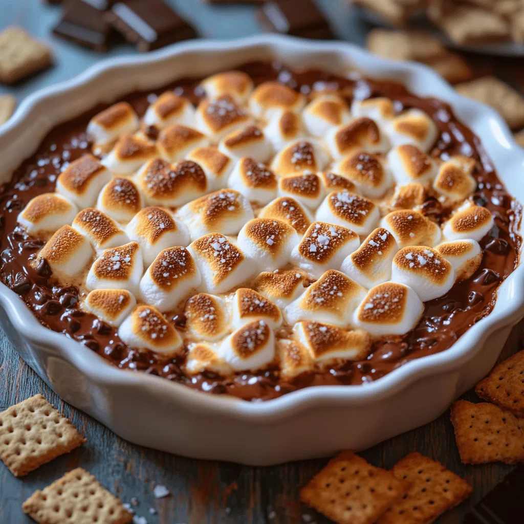 Genießen Sie die süße Versuchung des Sommers mit einem einfach zuzubereitenden Rezept für einen gerösteten Marshmallow S’mores Dip. Diese köstliche Mischung aus Schokolade, Marshmallows und knusprigen Graham-Crackern bringt das klassische Lagerfeuergefühl direkt in Ihre Küche. Der S’mores Dip ist nicht nur ein Genuss für den Gaumen, sondern auch ein Fest für die Sinne – die Schokolade schmilzt, die Marshmallows karamellisieren und die Graham-Cracker sorgen für den perfekten Crunch. Ideal für Partys, Familientreffen oder einfach für einen gemütlichen Filmabend zu Hause, dieser Dip ist ein echter Publikumsmagnet.