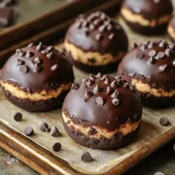 Brownies und Kekse sind zwei der beliebtesten Desserts weltweit, und die Kombination beider in einer einzigen Leckerei ist einfach genial. Die Schokoladenkeksteig-Brownie-Bomben bieten die reichhaltige, fudgy Textur von Brownies gepaart mit dem süßen, buttrigen Geschmack von Keksen. Diese Mischung ist so beliebt, weil sie die besten Eigenschaften beider Desserts vereint: die Dichte und Intensität der Brownies und die knusprige, schmelzende Qualität des Keksteigs.