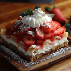 Die Erdbeer-Delight No-Bake Lasagne besteht aus drei Hauptschichten: der Erdbeer-Schicht, der Frischkäse-Schicht und der Keks-Schicht. Jede dieser Schichten trägt zum Gesamtgeschmack und zur Textur des Desserts bei. Lass uns nun die einzelnen Zutaten und deren Rolle in diesem köstlichen Dessert näher betrachten.