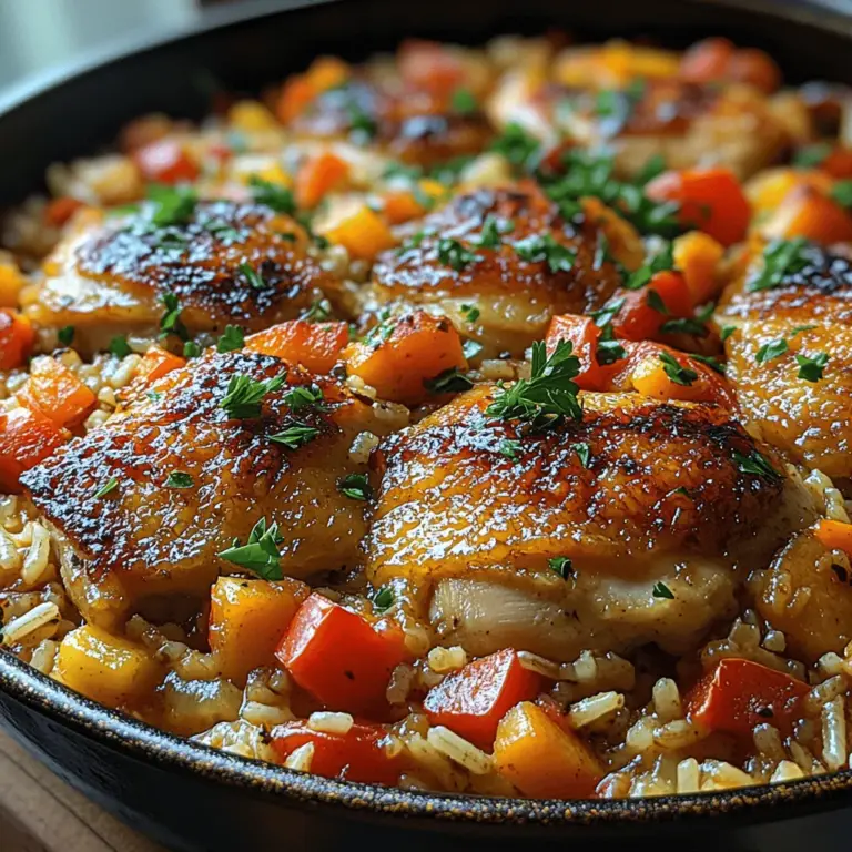 In der heutigen schnelllebigen Welt, in der Zeit oft Mangelware ist, suchen viele von uns nach Möglichkeiten, köstliche und nahrhafte Gerichte zu zaubern, die gleichzeitig wenig Aufwand erfordern. Das Rezept für One-Pan Chicken and Rice Bake ist die perfekte Lösung für ein herzhaftes Abendessen, das sowohl den Gaumen erfreut als auch die Zubereitungszeit minimiert. Mit nur einem einzigen Kochgeschirr können Sie ein vollwertiges Gericht zubereiten, das sich ideal für Familienessen oder entspannte Abende eignet, ohne dass Sie stundenlang in der Küche stehen müssen.