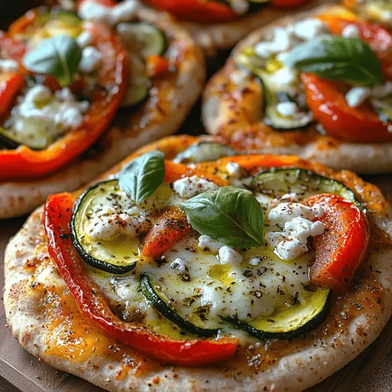 Die Loaded Veggie Pita Pizzas bestehen aus Vollkorn-Pita-Broten und sind reich an Ballaststoffen und Nährstoffen. Die Auswahl an frischem Gemüse wie Paprika, Zucchini und Spinat sorgt nicht nur für einen intensiven Geschmack, sondern auch für eine Vielzahl an Vitaminen und Mineralstoffen. Feta- und Mozzarella-Käse liefern zusätzlich Calcium und Proteine, die für eine ausgewogene Ernährung wichtig sind.