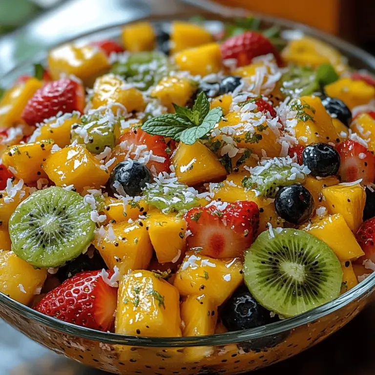 Die Auswahl der richtigen Zutaten ist entscheidend für den Geschmack und die Nährstoffdichte dieses Obstsalats. Hier sind die Hauptbestandteile: