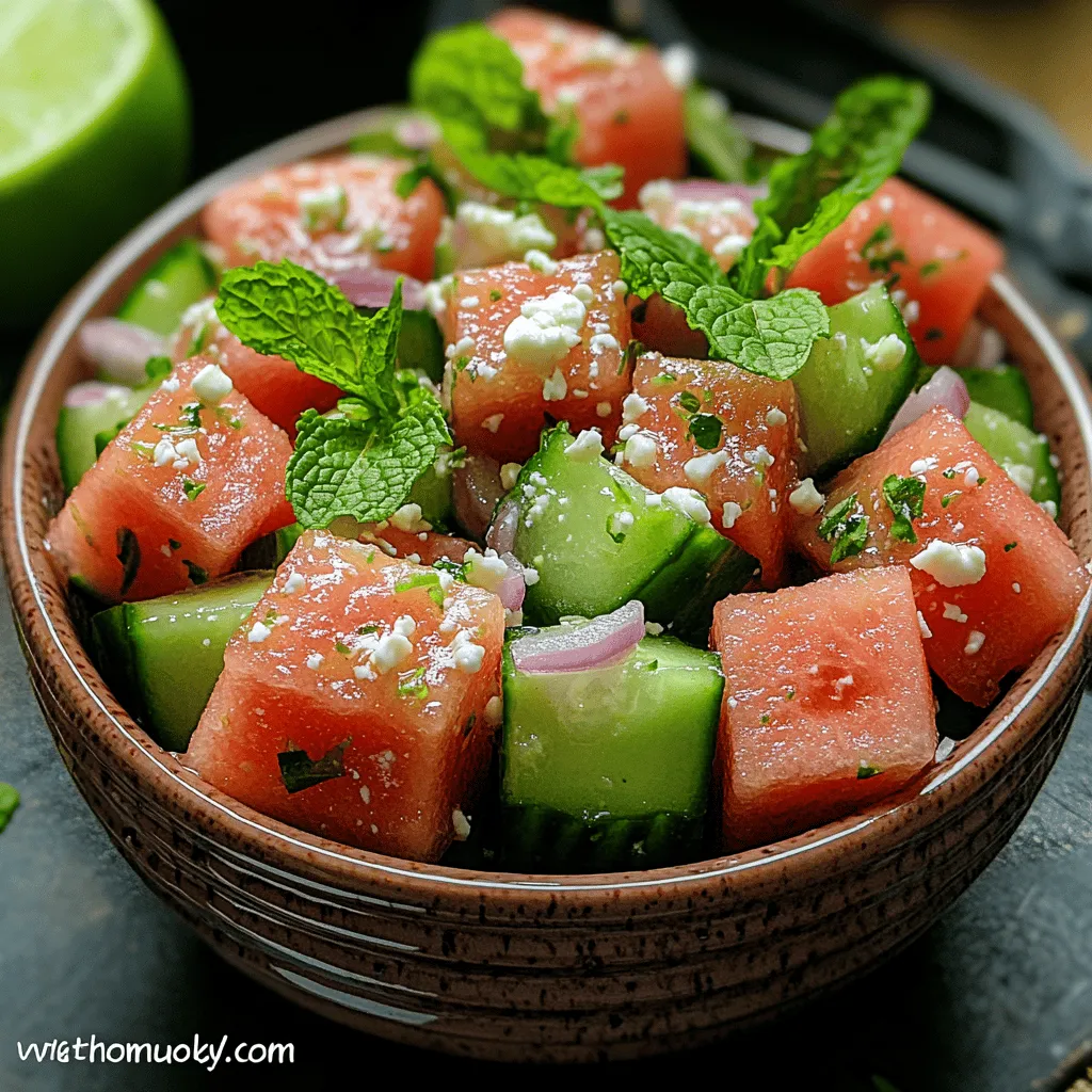 Erfrischende Salate sind eine wahre Wohltat, besonders in den warmen Monaten. Der Wassermelonen-Minze-Salatbecher ist nicht nur köstlich, sondern auch eine hervorragende Möglichkeit, sich mit wertvollen Nährstoffen zu versorgen. Wassermelone ist nicht nur süß und saftig, sondern auch reich an Vitaminen und Mineralien. Kombiniert mit frischer Minze und anderen gesunden Zutaten, ergibt sich ein Gericht, das sowohl den Gaumen erfreut als auch den Körper mit wichtigen Nährstoffen versorgt. In diesem Artikel erfahren Sie, wie Sie diesen einfachen und gesunden Salat zubereiten können, der perfekt für Grillfeste, Picknicks oder als leichtes Mittagessen geeignet ist.