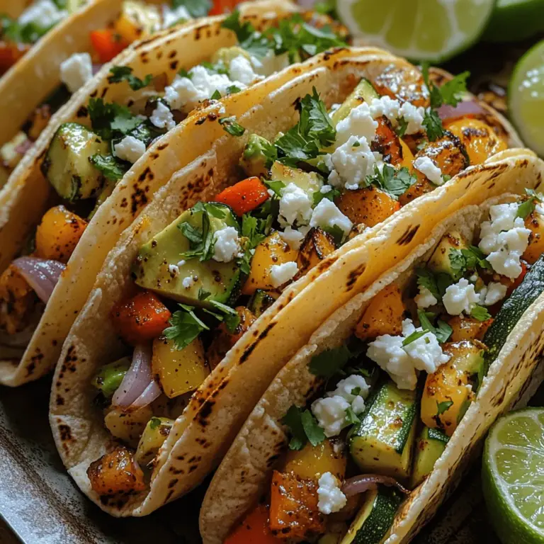 Die Auswahl der Zutaten spielt eine entscheidende Rolle bei der Zubereitung von Tacos. Diese gerösteten Gemüse Tacos benötigen eine bunte Palette an frischen Zutaten, die nicht nur gut schmecken, sondern auch eine Vielzahl von Nährstoffen bieten. Hier sind die Zutaten, die Sie für dieses Rezept benötigen: