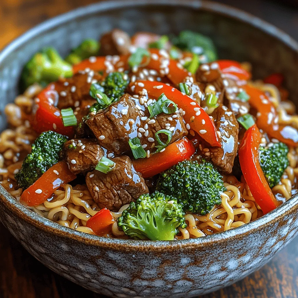 Die Auswahl der richtigen Zutaten ist entscheidend für den vollen Geschmack Ihres Gerichts. Im Folgenden werden die Hauptzutaten und ihre Eigenschaften vorgestellt, damit Sie den besten Geschmack aus Ihrem Sizzling Beef & Broccoli Ramen Stir Fry herausholen können.