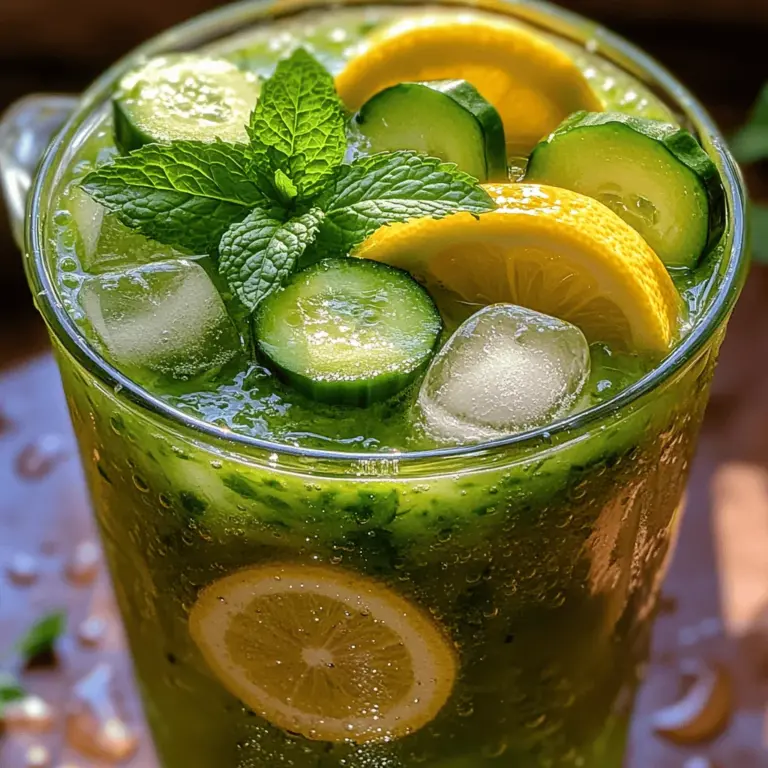 Die Hauptbestandteile der Gurken-Minz-Limonade sind einfach, gesund und leicht erhältlich. Lassen Sie uns einen Blick auf die einzelnen Zutaten werfen und ihre Vorteile erkunden.