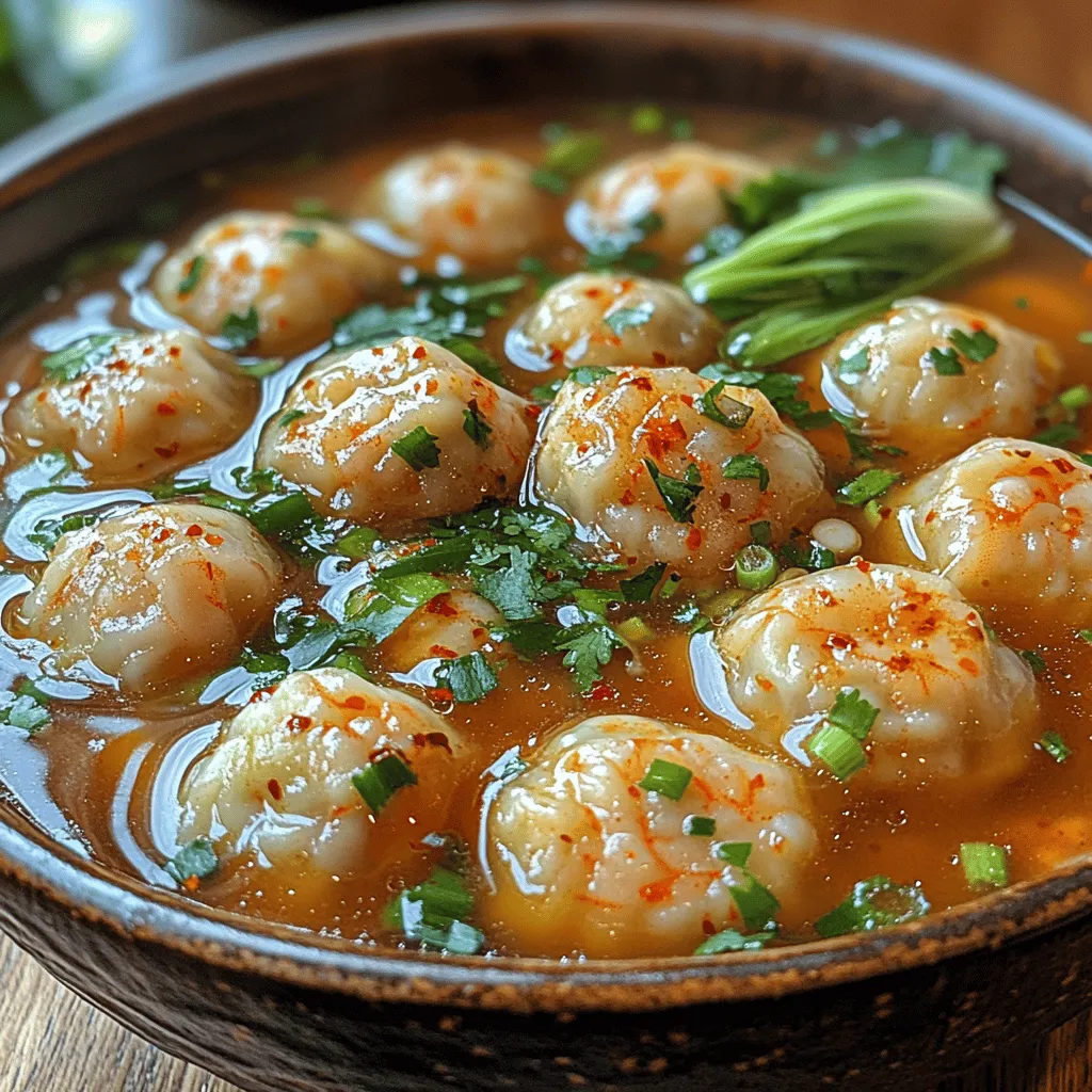 In der Welt der asiatischen Küche gibt es kaum etwas, das so tröstlich und befriedigend ist wie eine Schüssel dampfender Wontonsuppe. Diese silky Garnelen- und Schweinefleisch-Wontonsuppe kombiniert die zarten Aromen von frischen Garnelen und saftigem Schweinefleisch in einer herzhaften Brühe, die das Herz erwärmt. Wontons sind kleine Teigtaschen, die traditionell mit einer Mischung aus Fleisch und Gemüse gefüllt sind und in einer köstlichen Brühe serviert werden. Die Kombination aus dem saftigen Inneren und der aromatischen Brühe macht diese Suppe zu einem wahren Fest für die Sinne.