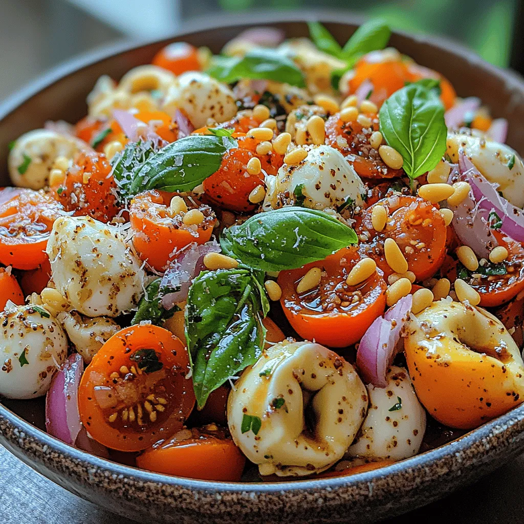 Der erfrischende Tomaten-Basilikum-Tortellini-Salat ist eine köstliche und gesunde Option, die perfekt für warme Sommertage oder als Beilage zu einem Grillabend geeignet ist. Mit seiner Kombination aus frischen Zutaten und dem aromatischen Dressing ist dieser Salat nicht nur ein Genuss für den Gaumen, sondern auch eine Augenweide. Er kombiniert die zarten Käse-Tortellini mit saftigen Kirschtomaten und aromatischem Basilikum, was ihn zu einem idealen Gericht für jede Gelegenheit macht.
