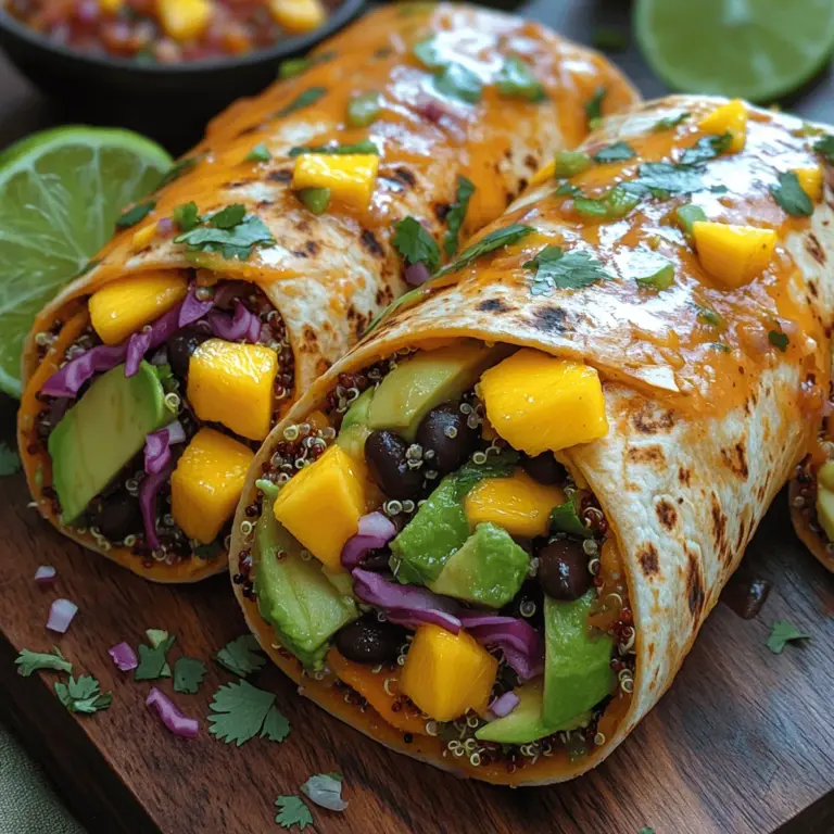 Bevor wir mit der Zubereitung der Chili Mango Crunch Wraps beginnen, ist es wichtig, die Zutaten und ihre gesundheitlichen Vorteile zu verstehen. Hier ist eine Übersicht der wichtigsten Zutaten, die in diesem Rezept verwendet werden: