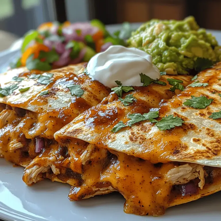 Wenn Sie auf der Suche nach einer schmackhaften und unkomplizierten Rezeptidee sind, dann sind die rauchigen BBQ-Hähnchen-Quesadillas genau das Richtige für Sie. Diese köstlichen Quesadillas kombinieren den herzhaften Geschmack von BBQ-Hähnchen mit dem herzhaften, schmelzenden Käse und der knusprigen Tortilla. Sie sind nicht nur einfach zuzubereiten, sondern auch perfekt für jede Gelegenheit – sei es ein gemütliches Familienessen, eine Grillparty oder ein Snack für den Filmabend.