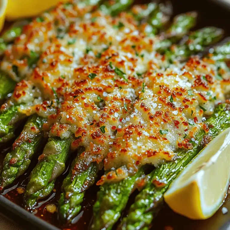 Crispy Parmesan Roasted Asparagus ist nicht nur ein köstliches Gericht, sondern auch eine hervorragende Beilage, die in der Küche vielseitig eingesetzt werden kann. Spargel ist ein saisonales Gemüse, das nicht nur frisch, sondern auch nährstoffreich ist. Dieses Rezept kombiniert die zarten Stängel mit einer knusprigen Schicht aus frisch geriebenem Parmesan, die für eine unvergleichliche Textur und Geschmack sorgt. Ob zu einem festlichen Abendessen, einem Grillabend oder einfach nur als gesunde Beilage für ein alltägliches Gericht – dieses Rezept ist einfach, schnell und wird Ihre Gäste begeistern.