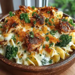 Herzlich willkommen in der Welt der köstlichen Aufläufe! Heute präsentiere ich Ihnen ein Rezept, das nicht nur herzhaft und sättigend ist, sondern auch eine wunderbare Möglichkeit bietet, Ihre Familie oder Freunde mit einem schmackhaften Gericht zu begeistern: der Goldene Parmesan-Kräuter-Hühnchen-Nudeln-Auflauf. Dieses Gericht ist nicht nur einfach zuzubereiten, sondern vereint auch eine Vielzahl gesunder Zutaten, die für ein ausgewogenes Essen sorgen.