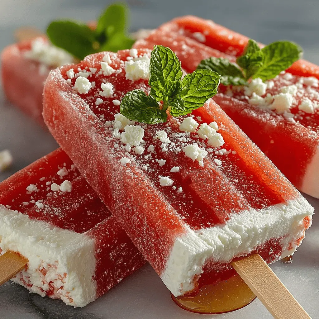 Die Erfrischenden Wassermelonen-Feta-Pops sind nicht nur ein Genuss für den Gaumen, sondern auch eine wahre Augenweide. Diese gefrorenen Leckereien kombinieren die süße Saftigkeit von Wassermelonen mit der salzigen Cremigkeit von Feta-Käse und dem erfrischenden Geschmack von griechischem Joghurt. Ursprünglich inspiriert von der mediterranen Küche, wo Feta-Käse häufig in Salaten und als Snack verwendet wird, hat sich dieses Rezept zu einem beliebten Sommerhit entwickelt. Ob für eine Gartenparty, ein Picknick oder einfach nur als erfrischender Snack an einem heißen Tag – diese Pops sind eine hervorragende Wahl.