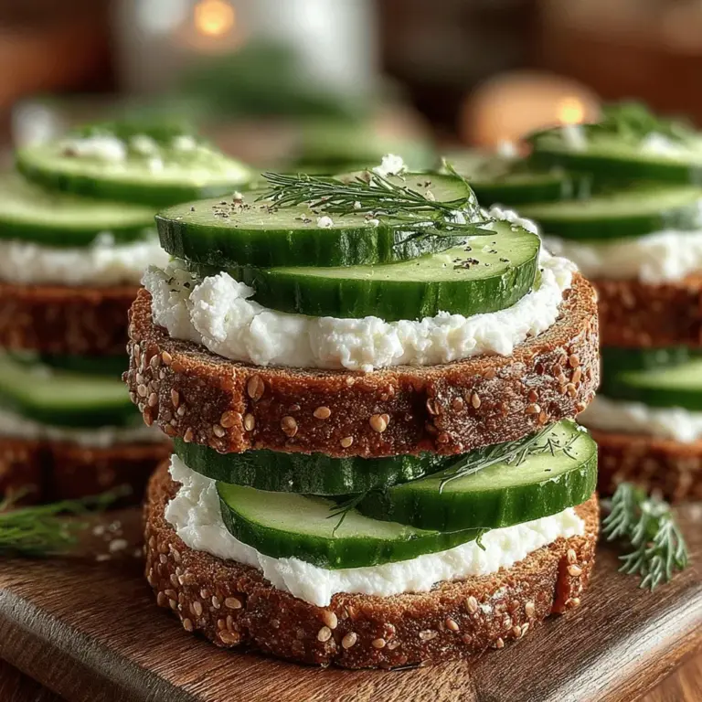Selbstgemachte Rezepte sind nicht nur eine wunderbare Möglichkeit, frische Zutaten zu verwenden, sondern auch eine Gelegenheit, kreative und gesunde Gerichte zu kreieren, die jedem schmecken. In einer Welt, in der Fast Food und Fertiggerichte oft die Regel sind, ist es wichtig, sich Zeit für die Zubereitung von nahrhaften und schmackhaften Speisen zu nehmen. Diese Erfrischenden Gurken- und Dill-Sandwiches sind nicht nur einfach zuzubereiten, sondern bieten auch eine köstliche Kombination aus frischem Gemüse und cremigem Frischkäse, die perfekt für warme Sommertage oder als leichte Mahlzeit geeignet ist.