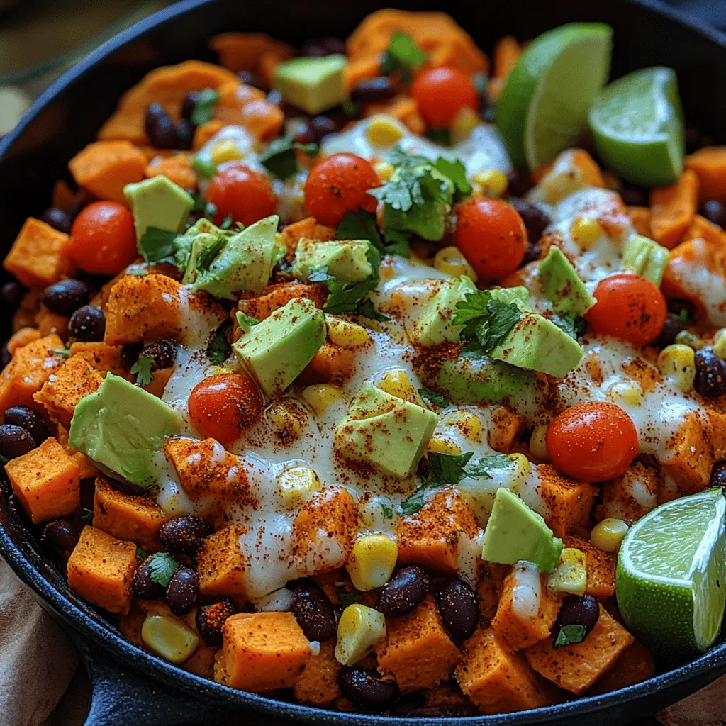 Die Süßkartoffel-Nacho-Pfanne ist eine kreative und schmackhafte Alternative zu herkömmlichen Nachos. Dieses Gericht vereint die Süße der Süßkartoffeln mit herzhaften Aromen und einer bunten Mischung aus Gemüse, was es zu einer idealen Wahl für ein schnelles Abendessen oder eine gesellige Snack-Option macht. Die Verwendung von frischen und gesunden Zutaten macht dieses Rezept nicht nur lecker, sondern auch nahrhaft. Egal, ob du ein Fan von veganer Küche bist, auf Gluten verzichten möchtest oder einfach nach einer neuen Möglichkeit suchst, Süßkartoffeln zu genießen, diese Pfanne wird dich begeistern.