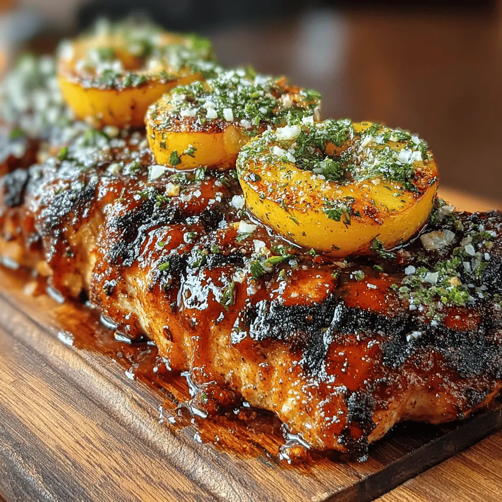Das saftige gegrillte Pfirsich-BBQ-Hähnchen ist ein perfektes Rezept für alle, die die Kombination von herzhaften und süßen Aromen lieben. Diese köstliche Grillvariation bringt nicht nur den Sommer auf den Teller, sondern überzeugt auch durch ihre einfache Zubereitung und die frischen Zutaten. Die saftigen Hähnchenbrustfilets werden in einer aromatischen BBQ-Marinade eingelegt und zusammen mit süßen, gegrillten Pfirsichen serviert – ein wahrer Genuss für den Gaumen!