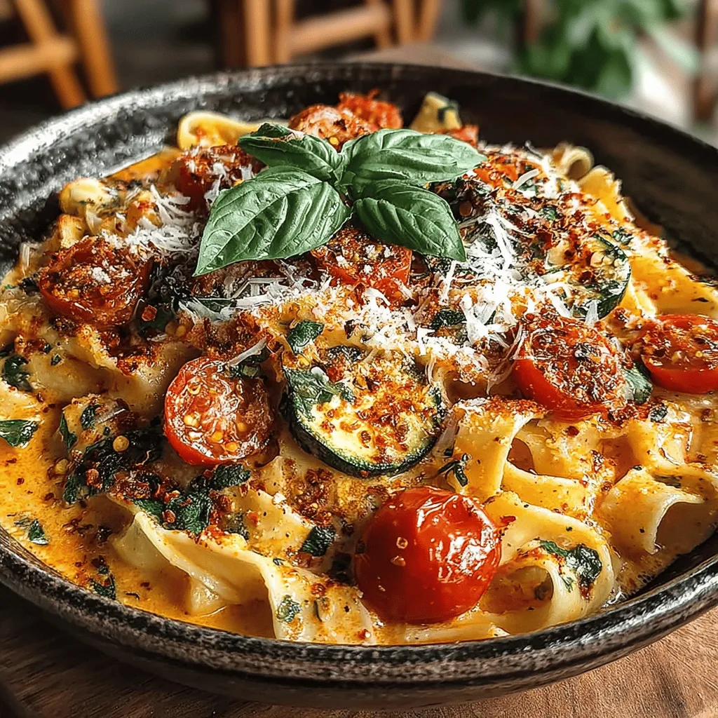 Willkommen in der köstlichen Welt der italienischen Küche! Heute präsentiere ich Ihnen ein Rezept, das nicht nur geschmacklich überzeugt, sondern auch gesund und einfach zuzubereiten ist: die cremige Zucchini- und Tomaten-Pasta-Delikatesse. Dieses Gericht vereint die Aromen frischer Zucchini und süßer Kirschtomaten mit einer reichhaltigen, cremigen Sauce, die jeden Pasta-Liebhaber begeistern wird. Ob für ein schnelles Abendessen unter der Woche oder als Highlight bei einem besonderen Anlass, diese Pasta ist die perfekte Wahl.