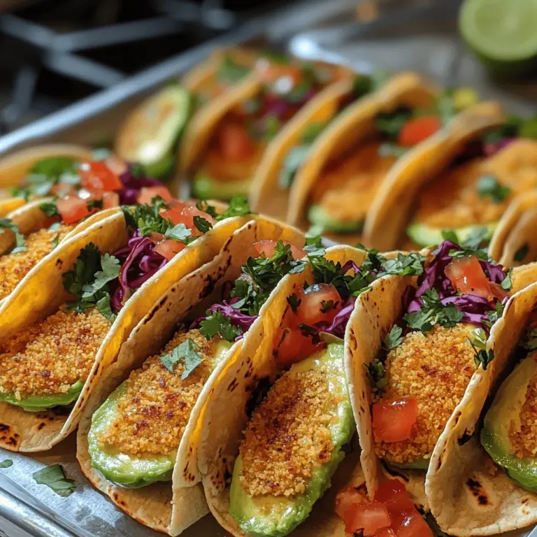 Crispy Panko Avocado Tacos sind eine köstliche und aufregende Variante der klassischen Tacos, die sich perfekt für jeden Anlass eignen. Diese kreative Kombination aus knusprig gebratenen Avocados und frischen Zutaten hat in den letzten Jahren an Popularität gewonnen und erfreut sich sowohl bei Veganern als auch bei Fleischliebhabern großer Beliebtheit. Die Kombination aus der cremigen Textur der Avocado und der knusprigen Panko-Panade sorgt für eine gelungene Geschmacksexplosion, die sowohl als Hauptgericht als auch als Snack serviert werden kann.