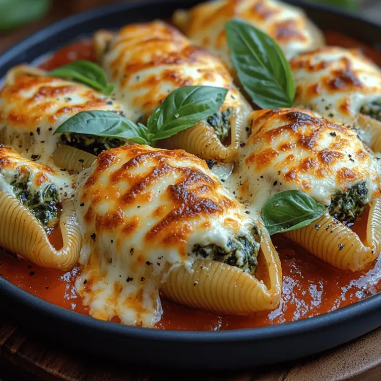 Die italienische Küche ist bekannt für ihre köstlichen und herzhaften Gerichte, und eines der wärmsten und einladendsten Rezepte, das Sie ausprobieren können, sind Käse-Spinat-Gefüllte Muscheln. Dieses Gericht kombiniert die zarten Aromen von Ricotta und Mozzarella mit frischem Spinat und einer würzigen Marinara-Sauce, die alles zusammenbindet. Es ist nicht nur eine Augenweide auf dem Teller, sondern auch ein Fest für die Sinne. Die gefüllten Muscheln sind besonders beliebt in der italienischen Hausmannskost und bieten eine wunderbare Möglichkeit, Pasta auf eine kreative Art und Weise zu genießen.