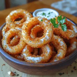 Die Zwiebelring-Delikatesse ist ein beliebter Snack und eine wunderbare Ergänzung zu vielen Gerichten. Egal, ob als Beilage zu Burgern, als Appetizer oder einfach nur zum Snacken – knusprige Zwiebelringe sind ein echter Publikumsliebling. Besonders in der amerikanischen und der deutschen Küche erfreuen sich diese frittierten Ringe großer Beliebtheit. Mit ihrer goldbraunen, knusprigen Textur und dem süßen, zarten Geschmack der Zwiebel sind sie einfach unwiderstehlich.