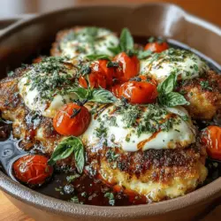 Das Balsamico-Glasierte Caprese-Hühnchen ist ein köstliches und einfach zuzubereitendes Gericht, das die Aromen der italienischen Küche in sich vereint. Es verbindet saftige Hähnchenbrustfilets mit frischem Mozzarella, süßen Kirschtomaten und aromatischen Basilikumblättern, die durch eine reichhaltige Balsamico-Glasur verfeinert werden. Dieses Rezept ist nicht nur ein Genuss für den Gaumen, sondern auch ein visuelles Fest, das sich ideal für ein Familienessen oder eine festliche Gelegenheit eignet.