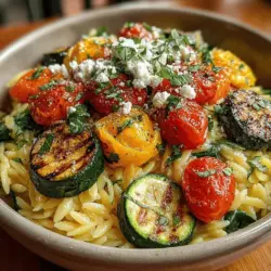 Der sonnige Sommer-Gemüse-Orzo-Genuss ist mehr als nur ein Gericht – er ist eine kulinarische Hommage an die Farben und Aromen des Sommers. Mit seiner Kombination aus frischem Gemüse, aromatischen Kräutern und der herzhaften Textur von Orzo präsentiert sich dieses Rezept als perfektes Sommergericht für warme Tage. Es ist leicht, erfrischend und bietet eine Vielzahl von Nährstoffen, die sowohl den Gaumen erfreuen als auch den Körper nähren.