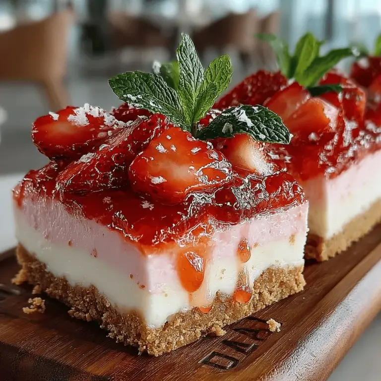 Willkommen zu einer erfrischenden kulinarischen Erfahrung! Heute präsentiere ich Ihnen das Rezept für gefrorene Erdbeer-Käsekuchen-Riegel – eine köstliche und leichte Nachspeise, die perfekt für warme Sommertage ist. Diese Riegel kombinieren die Cremigkeit von Käsekuchen mit der Frische von Erdbeeren und sind nicht nur ein Genuss für den Gaumen, sondern auch ein echter Augenschmaus. Ursprünglich aus den USA stammend, erfreuen sich Käsekuchen-Riegel weltweit großer Beliebtheit. Ihre Vielseitigkeit und einfache Zubereitung machen sie zu einem idealen Dessert für jede Gelegenheit, sei es eine Gartenparty, ein Geburtstag oder einfach nur ein süßer Snack für zwischendurch.