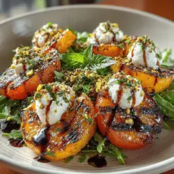Der gegrillte Pfirsich & Burrata Salat ist ein erfrischendes und elegantes Gericht, das perfekt für warme Sommertage geeignet ist. Mit der Kombination aus süßen, saftigen Pfirsichen, cremigem Burrata-Käse und knackigem Rucola ist dieser Salat nicht nur eine Augenweide, sondern auch ein Genuss für den Gaumen. Dieses Rezept bringt die Aromen des Sommers auf den Tisch und eignet sich hervorragend als leichtes Mittagessen oder als Beilage zu Grillgerichten.