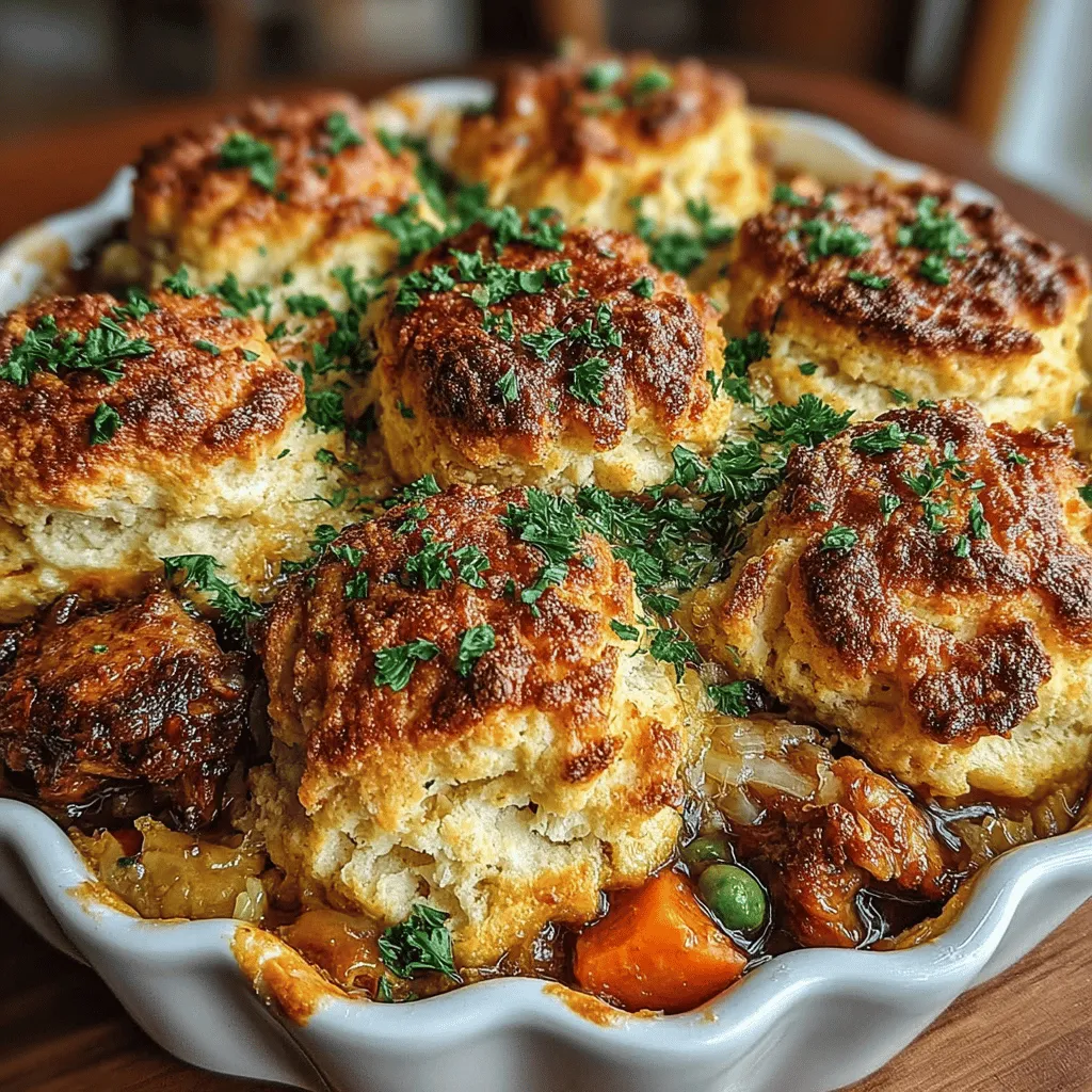 Der rustikale Knoblauch Kräuter Hühner-Cobbler ist ein Gericht, das nicht nur den Gaumen erfreut, sondern auch das Herz erwärmt. Diese herzhafte Kombination aus zartem Hühnerfleisch und aromatischen Kräutern, gekrönt mit einem buttrigen Bisquit-Topping, macht ihn zu einem idealen Komfortessen für Familienabende, gemütliche Zusammenkünfte oder besondere Anlässe. Die Beliebtheit dieses Rezepts beruht nicht nur auf seinem köstlichen Geschmack, sondern auch auf seiner Vielseitigkeit: Es ist einfach zuzubereiten und lässt sich nach Belieben abwandeln, um den individuellen Vorlieben gerecht zu werden.