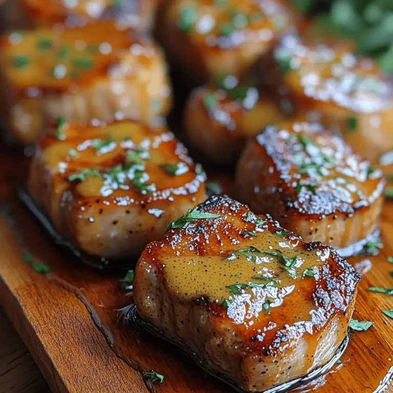 Willkommen in der Welt der kulinarischen Köstlichkeiten! Heute präsentieren wir Ihnen ein außergewöhnliches Rezept für Zarte Ahorn-Dijon Schweinebissen, das sowohl den Gaumen erfreut als auch einfach zuzubereiten ist. Dieses Gericht kombiniert die süßen Aromen von reinem Ahornsirup mit der würzigen Schärfe von Dijon-Senf, um zartes Schweinefilet in einem köstlichen Marinadebad zu verwandeln. Die Kombination aus süß und herzhaft macht dieses Rezept zu einem absoluten Favoriten für Familienessen, besondere Anlässe oder ein gemütliches Dinner mit Freunden.