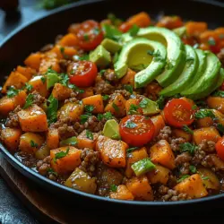 Die Herzhafte Süßkartoffel- und Truthahn-Pfanne ist ein wunderbares Gericht, das nicht nur durch seine Vielfalt an Aromen besticht, sondern auch durch seine Nährstoffdichte. Dieses Rezept kombiniert die Süße von Süßkartoffeln mit der herzhaften Würze von Putenfleisch und frischem Gemüse, was es zu einer perfekten Wahl für eine gesunde Mahlzeit macht. Ob für das Abendessen mit der Familie oder als Meal Prep für die Woche – diese Pfanne ist einfach zuzubereiten und schmeckt köstlich.