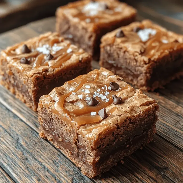Blondies – die süße, schokoladenfreie Schwester der klassischen Brownies – sind der perfekte Genuss für alle, die eine Vorliebe für Karamell und eine Prise Salz haben. Diese dekadenten gesalzenen Karamell-Blondies sind nicht nur ein Fest für die Sinne, sondern auch ein beliebtes Rezept, das sich in vielen Haushalten großer Beliebtheit erfreut. Ob zum Nachmittagskaffee, als Dessert nach einem festlichen Abendessen oder einfach als süße Belohnung für sich selbst – diese Blondies sind immer eine gute Wahl.