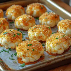 Die Crispy Parmesan Blumenkohlhäppchen sind nicht nur eine schmackhafte, sondern auch eine gesunde Snack-Option, die sich ideal als Appetizer oder Fingerfood für gesellige Anlässe eignet. Dieses Rezept kombiniert die zarte Textur von Blumenkohl mit einer knusprigen Parmesan-Kruste, die jeden Bissen zu einem Genuss macht. Blumenkohl hat in der modernen Küche an Popularität gewonnen, nicht zuletzt wegen seiner Vielseitigkeit und der gesundheitlichen Vorteile. Diese kleinen Häppchen sind glutenfrei anpassbar und können problemlos in eine vegetarische oder sogar vegane Ernährung integriert werden.