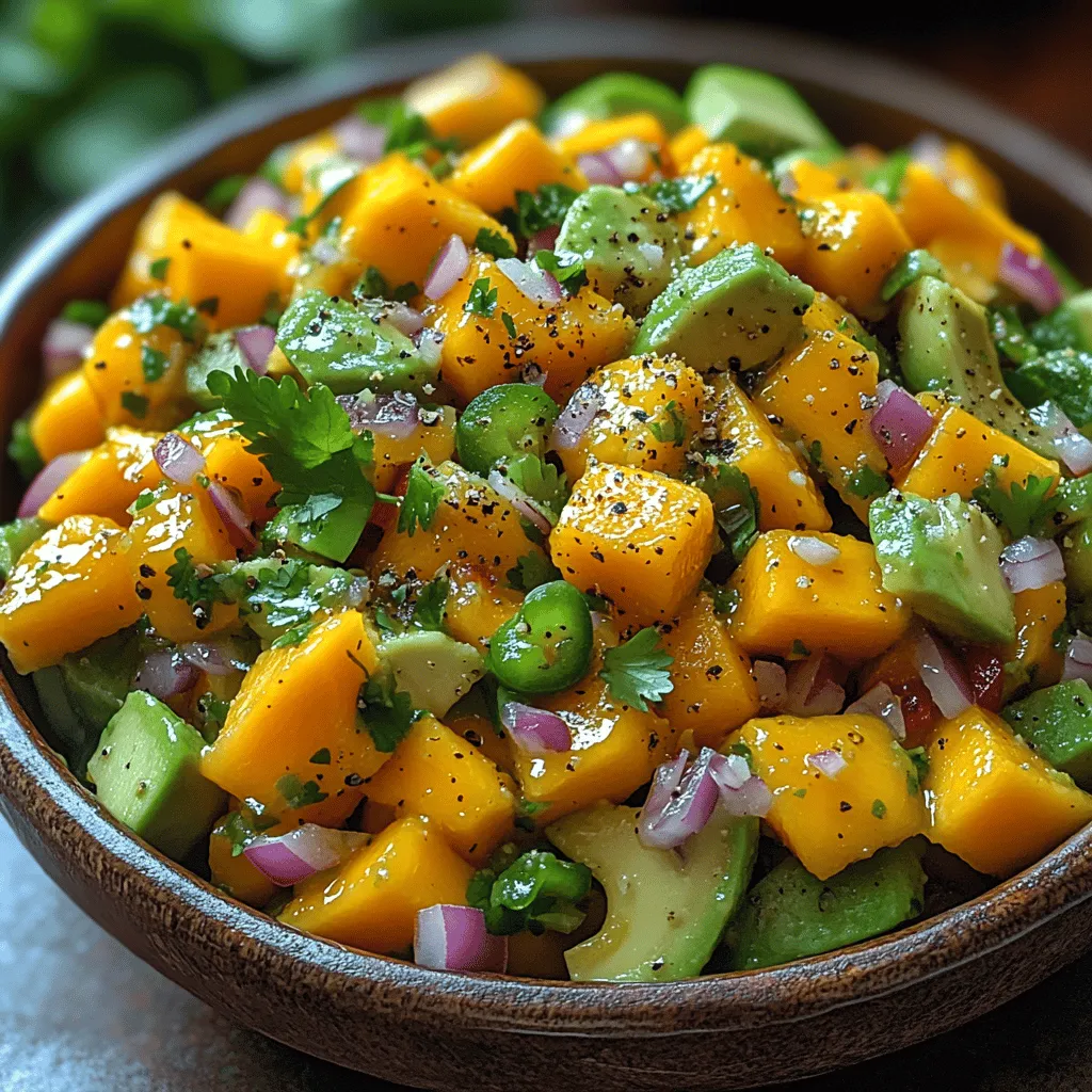 Die Zesty Mango Avocado Salsa ist nicht nur ein wahrer Gaumenschmaus, sondern auch ein Fest für die Sinne. Diese Salsa hat sich in den letzten Jahren zu einem beliebten Rezept entwickelt, das auf jeder Grillparty, jedem Picknick oder einfach als gesunde Snack-Option nicht fehlen darf. Die Kombination aus reifen Mangos und cremigen Avocados sorgt für ein harmonisches Geschmackserlebnis, das sowohl süß als auch herzhaft ist. Die frischen Zutaten verleihen dieser Salsa eine lebendige Farbe und eine erfrischende Note, die ideal für warme Sommertage ist.