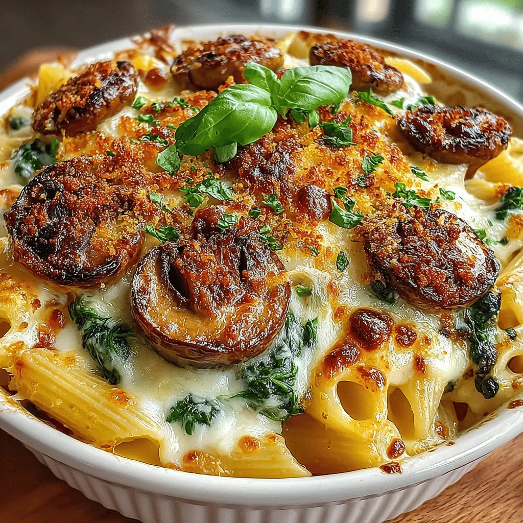 Der Käse-Spinat-Mushroom-Pasta Auflauf ist ein herzhaftes und nährstoffreiches Gericht, das sich perfekt für ein gemütliches Abendessen oder ein schnelles Mittagessen eignet. Dieses Rezept kombiniert die Aromen von frischem Spinat, zarten Champignons und einer cremigen Käsesauce, die jeden Bissen zu einem Genuss machen. In der heutigen schnelllebigen Welt, in der viele nach einfachen und gesunden Kochoptionen suchen, ist dieser Auflauf eine ideale Lösung. Er ist nicht nur schmackhaft, sondern auch einfach zuzubereiten und kann leicht an persönliche Vorlieben angepasst werden.