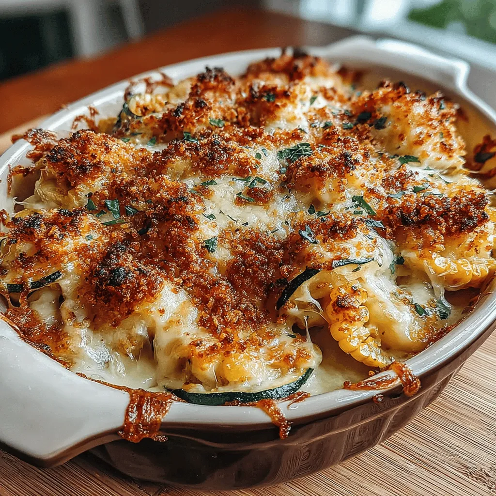 Der cremige Zucchini- und Süßmais-Auflauf ist ein köstliches und nahrhaftes Gericht, das sich perfekt für jede Gelegenheit eignet. Ob als herzhaftes Hauptgericht oder als Beilage zu einem Grillabend – dieser Auflauf bringt frische Aromen und eine cremige Textur auf den Tisch. Mit einer Kombination aus geriebenen Zucchini, süßem Mais und einer reichhaltigen Käsemischung ist es nicht nur ein Genuss für den Gaumen, sondern auch eine großartige Möglichkeit, Gemüse in die Ernährung zu integrieren.