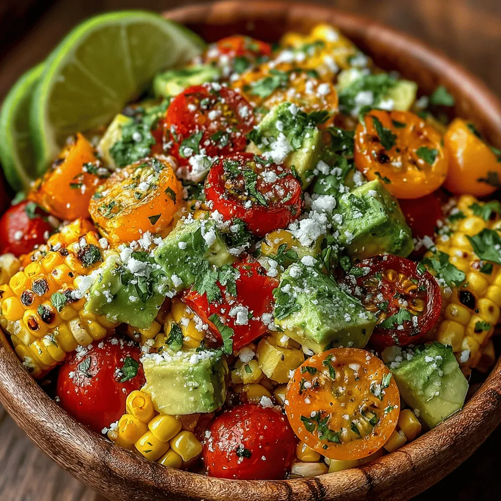 Der spritzige Maissalat Fiesta ist nicht nur ein Fest für die Augen, sondern auch ein wahrer Gaumenschmaus. Mit seiner bunten Mischung aus frischem Gemüse und einem spritzigen Limetten-Dressing ist dieser Salat die perfekte Ergänzung zu jeder Grillparty, einem Picknick im Freien oder sogar als leichtes Hauptgericht an einem warmen Sommertag. Die Kombination aus süßem Mais, knackiger Paprika und cremiger Avocado sorgt für eine harmonische Balance aus Texturen und Aromen, die jeden Salatliebhaber begeistern wird.