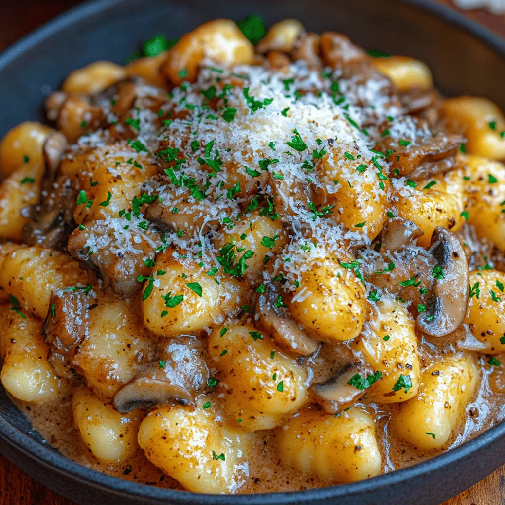 Gnocchi sind traditionelle italienische Teigwaren, die in der Regel aus Kartoffeln, Mehl und Eiern hergestellt werden. Sie sind bekannt für ihre weiche, zarte Konsistenz und die Fähigkeit, Saucen aller Art perfekt aufzunehmen. In der vegetarischen und veganen Küche sind sie besonders beliebt, da sie sich leicht anpassen lassen und eine hervorragende Basis für verschiedene Zutaten bieten. Die Kombination von Gnocchi mit Pilzen und Knoblauch ist nicht nur geschmacklich harmonisch, sondern auch gesundheitlich vorteilhaft. Pilze sind reich an Vitaminen, Mineralstoffen und Antioxidantien, während Knoblauch für seine entzündungshemmenden Eigenschaften bekannt ist.