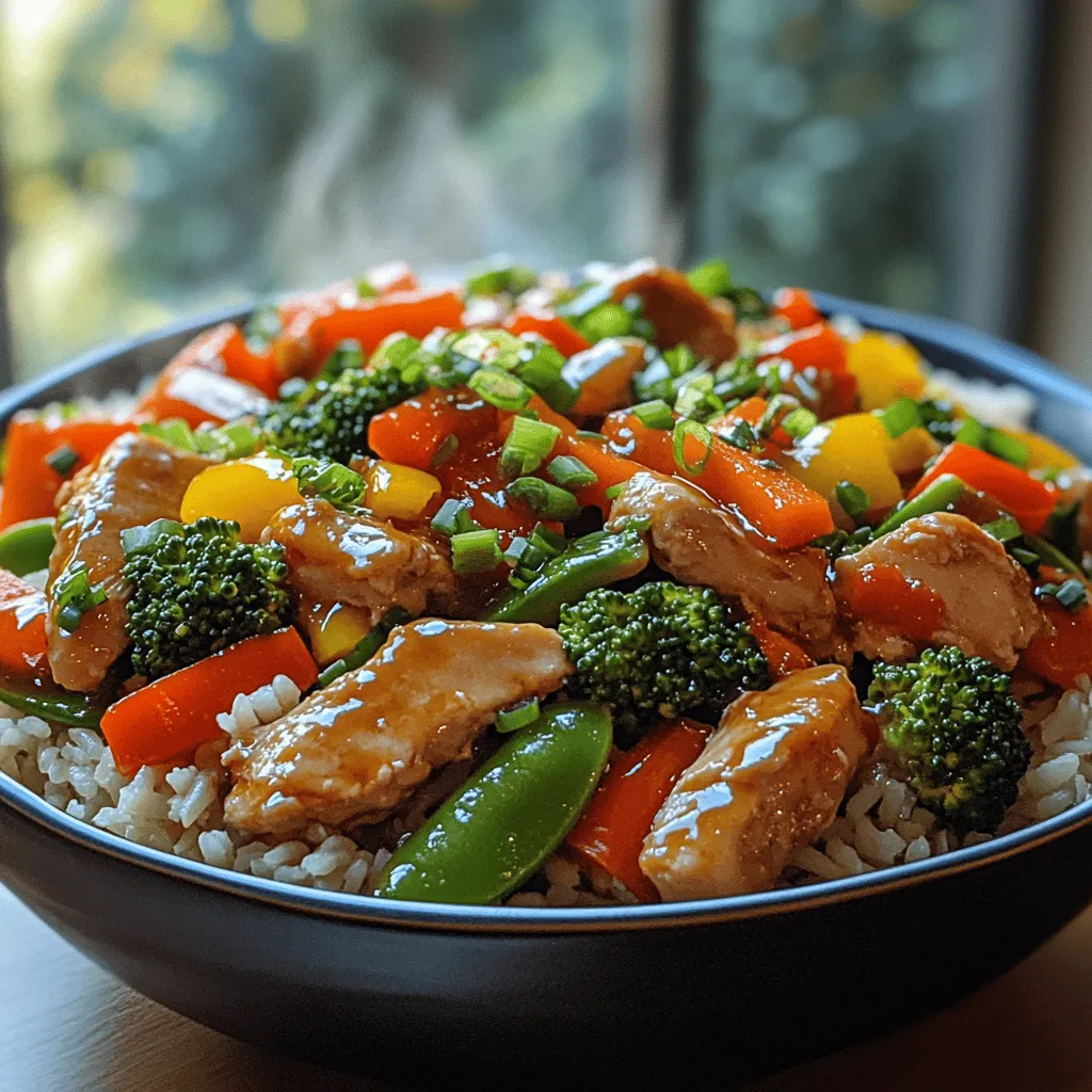 Das Bunte Hähnchen-Gemüse-Wokgericht ist eine köstliche und nahrhafte Option, die sich perfekt für jede Gelegenheit eignet. Ob für ein schnelles Abendessen unter der Woche, ein gemütliches Wochenendessen mit Freunden oder eine gesunde Mahlzeit für die Familie – dieses Gericht vereint nicht nur frische Zutaten, sondern auch eine Vielfalt an Farben und Aromen, die sowohl den Gaumen erfreuen als auch das Auge ansprechen.