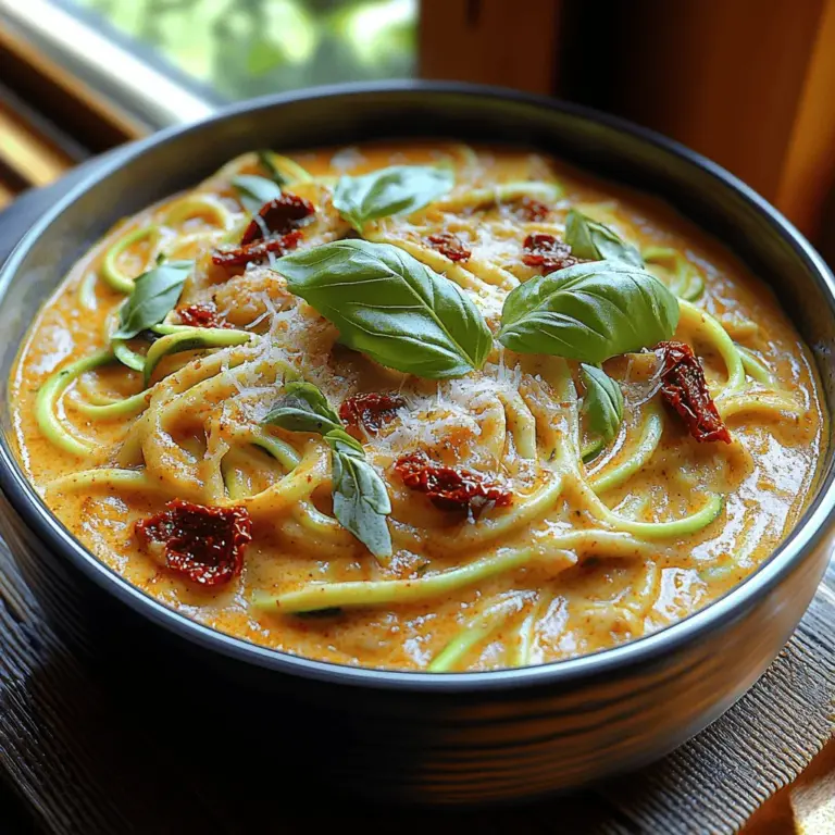 Die italienische Küche ist bekannt für ihre Vielfalt und ihren Reichtum an Aromen. Pasta-Gerichte sind besonders beliebt, nicht nur wegen ihrer einfachen Zubereitung, sondern auch aufgrund der Möglichkeit, sie mit frischen und gesunden Zutaten zu variieren. In den letzten Jahren hat sich ein neuer Trend entwickelt: Zucchini-Nudeln, auch bekannt als Zoodles. Dieses Rezept für cremige Zucchini-Nudeln mit getrockneten Tomaten vereint die Frische von Gemüse mit einer köstlichen, cremigen Sauce, die sowohl geschmacklich als auch in der Konsistenz überzeugt.